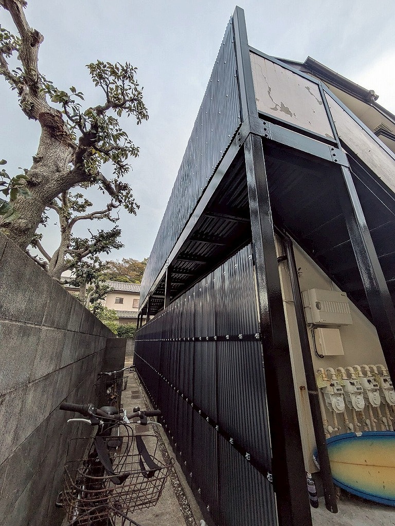 【鎌倉市】クリーンマイルドシリコン 鉄骨修繕・塗装工事